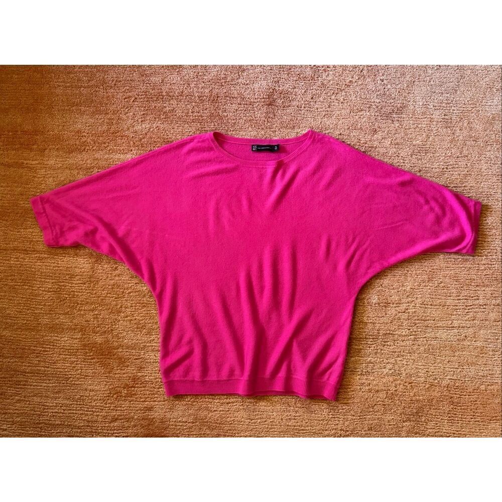 New York & Company Fuchsia Batwing Dolman Sleeve Pullover Knit Top Size M